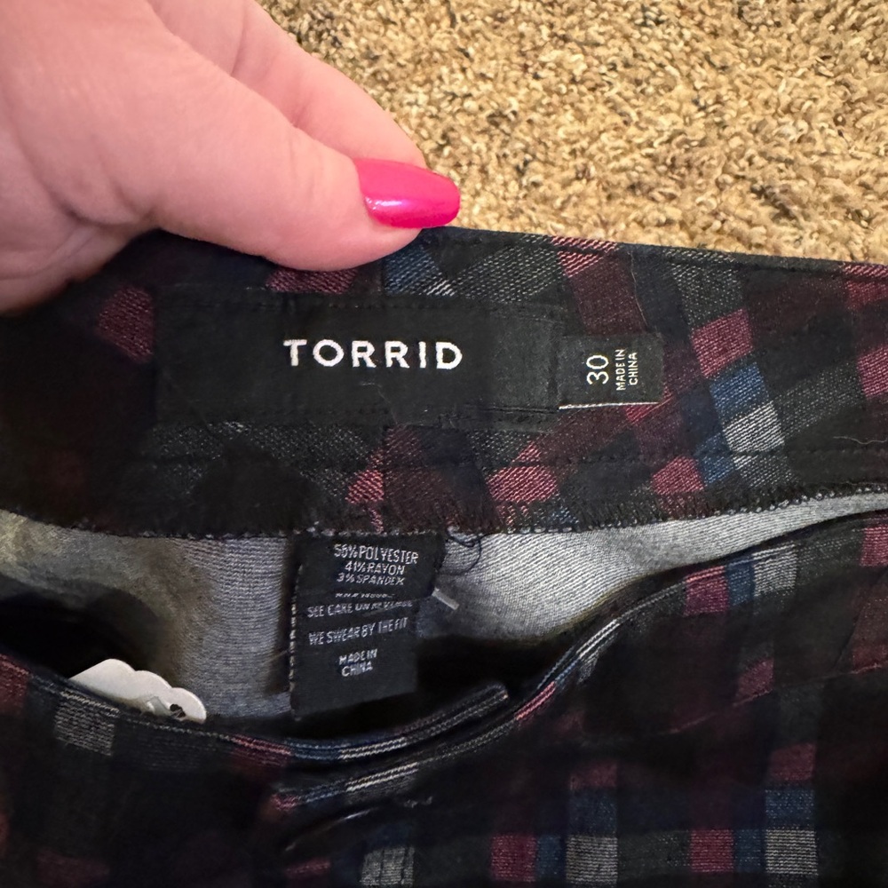 Torrid Plaid Dress Pants - Picture 6 of 7